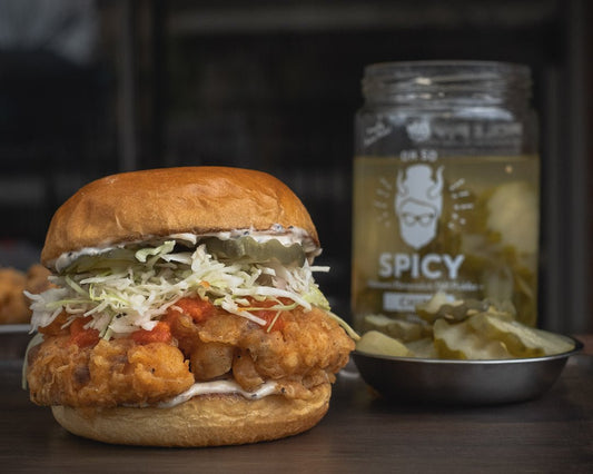 Spicy Fried Cauliflower Sandwich - Dillicious Pickles