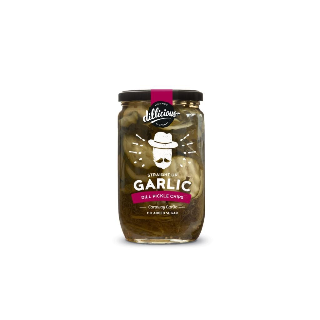 Dillicious Straight Up Garlic Chips - Dillicious Pickles