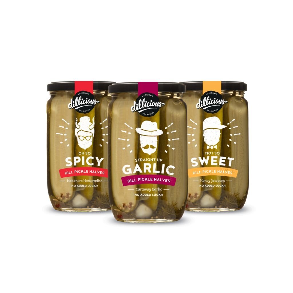 Dillicious Three Pack - Halves - Dillicious Pickles